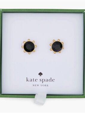 Kate Spade gold-tone bezel set crystal stud earrings